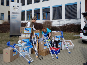 Zdravotnická materiální pomoc shromážděná ve sbírce pořádané ZSF JU už míří na Ukrajinu