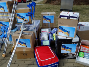 Zdravotnická materiální pomoc shromážděná ve sbírce pořádané ZSF JU už míří na Ukrajinu