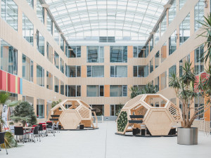 Zázemí společnosti E.ON v Českých Budějovicích.