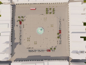 Vizualizace nové podoby náměstí. Zdroj: Hnutí Občané pro Budějovice