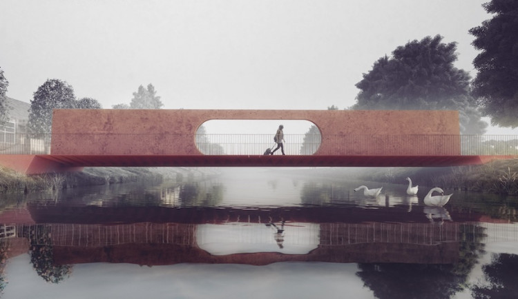 Nová lávka přes Lužnici připomíná vodováhu. Návrh probere město s obyvateli