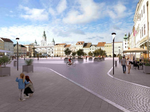 Vizualizace centra Českých Budějovic, které zveřejnilo město.