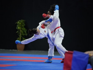 Budějcká karatistka si od maturitních otázek odskočila na světovou ligu. Z Maroka přivezla bronz. Autor:www.gokhantaner.com