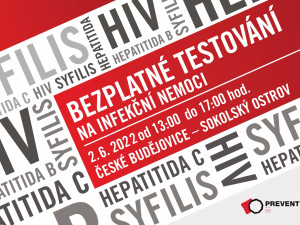 Odhalte infekci včas. Přijďte se zdarma otestovat na HIV, žloutenku a syfilis