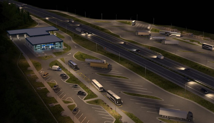 Odpočívadlo Chotýčany na D3 staví firma Strabag, jejíž nabídku za 432 milionů korun bez DPH vybralo ŘSD jako nejvýhodnější.