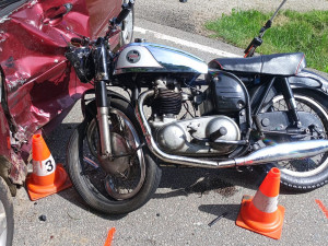 Včerejší nehoda na Jindřichohradecku, při které zemřel sedmačtyřicetiletý muž.