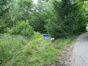 Mladík najel do vypuštěného rybníka. Poté z místa nehody odešel