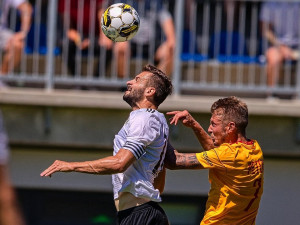 Martin Zajíc (vlevo) bojuje o míč. Foto: Petr Tibitanzl