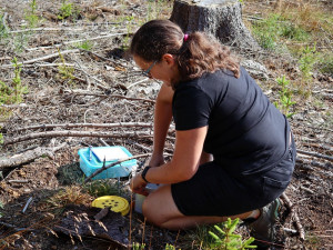 Markéta Davidová u pasti.
