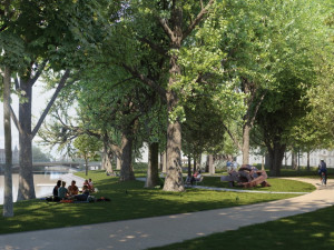 Proměna parku u řeky Malše pokračuje. Hotovo bude v únoru příštího roku