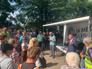 Andrej Babiš (ANO) dnes promluvil před lidmi v Českých Budějovicích.