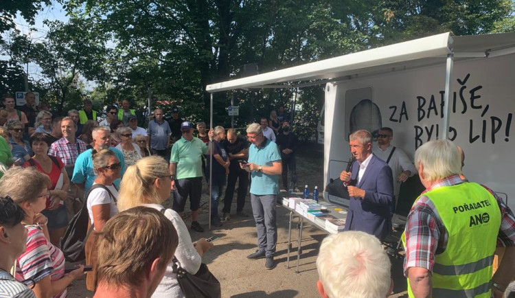 Andrej Babiš v Českých Budějovicích.