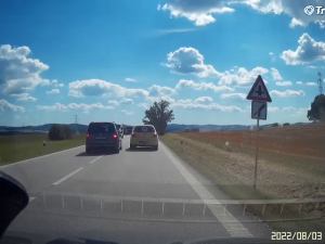 VIDEO: Při předjíždění poškodil osobní auto. Policie hledá řidiče a svědky události