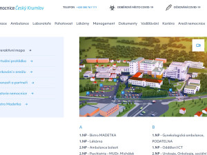 Webové stránky Nemocnice Český Krumlov jsou od června přehlednější, nabízejí také virtuální prohlídky oddělení
