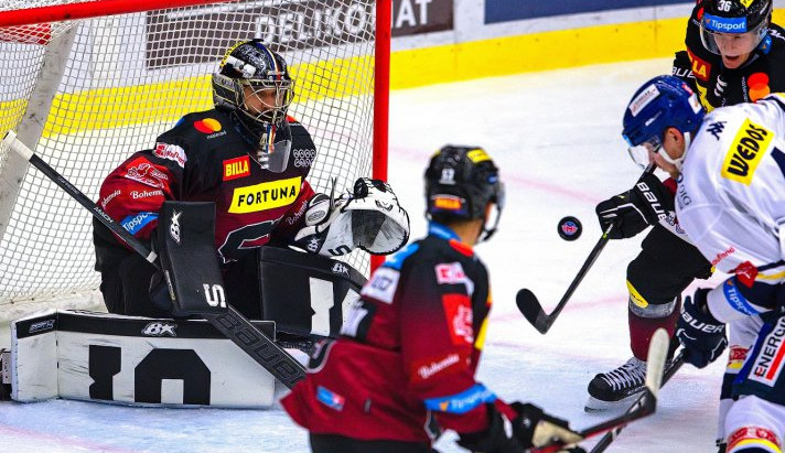 Hokejisté Sparty vyhráli v prodloužení v Českých Budějovicích, rozhodl Řepík