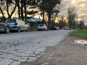 Stávající podoba silnice v Ulici Na Sádkách.