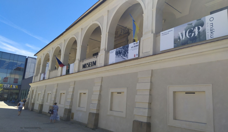 Muž strhl ukrajinskou vlajku a ohrožoval kolemjdoucí. Poškodil přitom ochoz prostějovského muzea