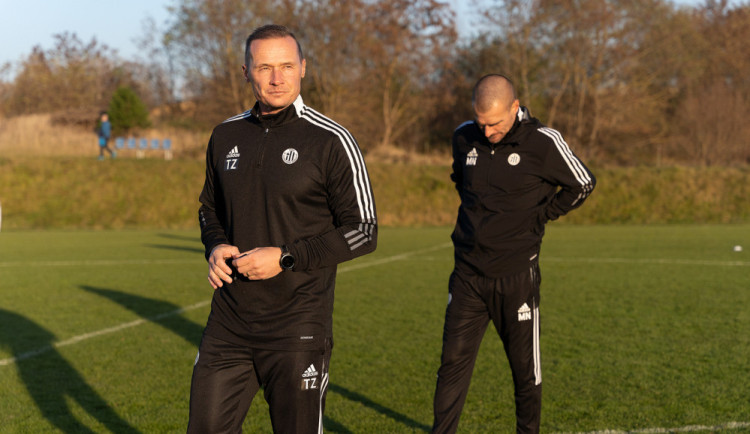 Tomáš Zápotočný (vlevo) a Marek Nikl při prvním tréninku.