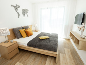 Apartmány mají různou velikost, pohodlí nabízí párům i rodinám s dětmi.