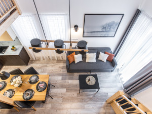 Apartmány mají různou velikost, pohodlí nabízí párům i rodinám s dětmi.