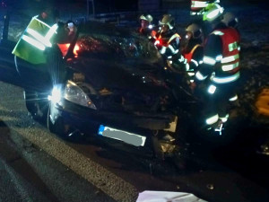 U Českých Budějovic havaroval autobus s více než 40 lyžaři