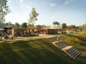 Část levého břehu Vltavy se promění na sportovně relaxační areál. Otevře se už v létě