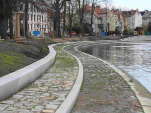 Park Dukelská na břehu Malše je téměř hotový. Blíží se otevření