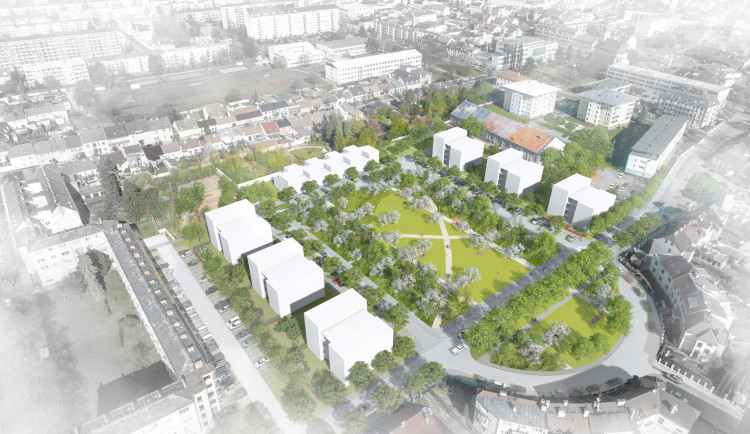 Prostějov představil, co bude na ploše po zbouraných Jezdeckých kasárnách. Vznikne zde park
