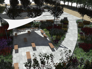 Vizualizace plánované podoby náměstí.