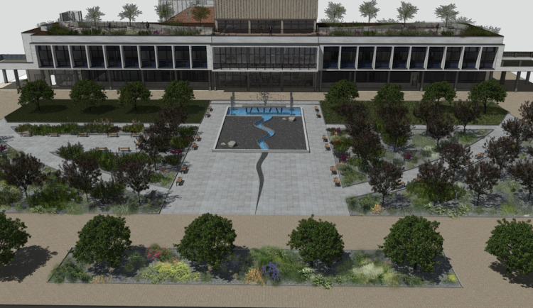 Vizualizace plánované podoby náměstí.