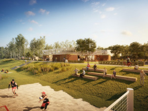 Podél Vltavy vzniká sportovní areál. Nabídne šest hřišť i občerstvení