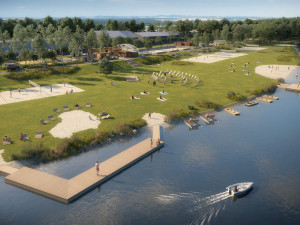 Podél Vltavy vzniká sportovní areál. Nabídne šest hřišť i občerstvení