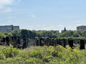Židovský hřbitov v Žytomyru, nedaleko odtud se uskutečnila vzpomínka na oběti stalinského režimu.
