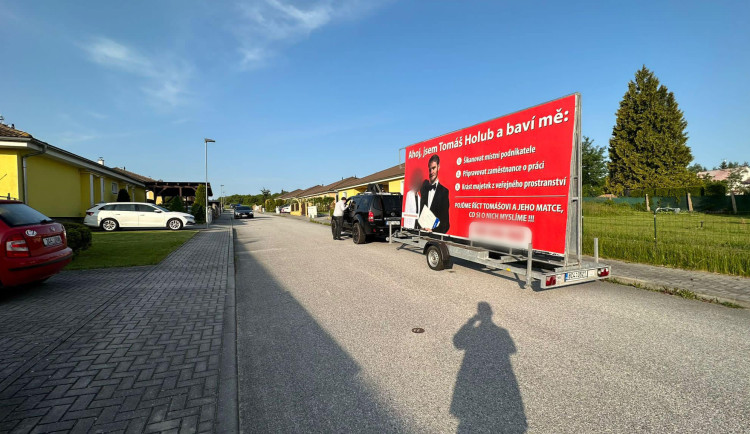 Protestní akce v Lišově.