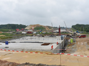 Stávající podoba staveniště u tunelu Pohůrka.