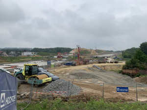 Stávající podoba staveniště u tunelu Pohůrka.