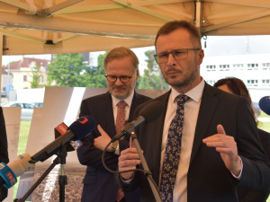 Ministr zemědělství Zdeněk Nekula (KDU-ČSL) při návštěvě Jihočeského kraje.