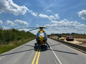 Na Písecku se srazila dodávka s nákladním autem. Jeden z řidičů je vážně zraněn