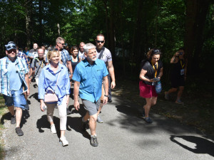 Na návštěvě v Jihočeském kraji je s prezidentem také Eva Pavlová. Foto: Jakub Bartoš