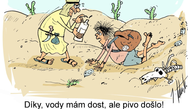 ORAŽENÉ OBRÁZKY: Srpnová dávka vtipů od kreslíře Jana Tatarky