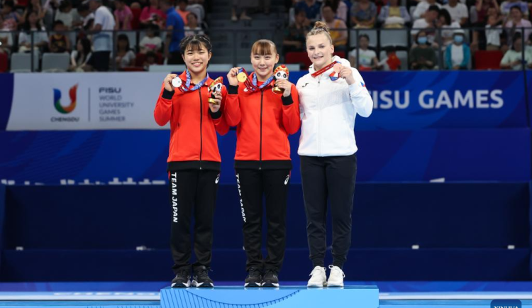 Prostějovská gymnastka Ponížilová přepsala historii. Na univerziádě v Číně získal bronz v přeskoku