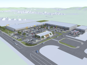 Retail park Sebranice – vizualizace.