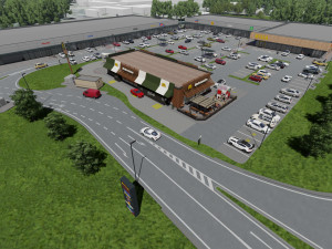 Retail park Terezín – vizualizace.