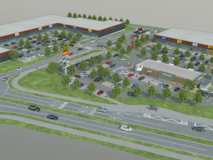Retail park České Budějovice Hodějovice – vizualizace