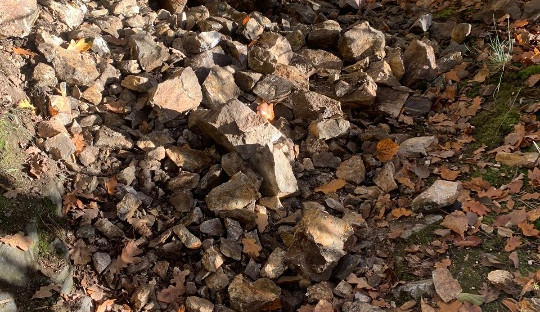 Na Fritschovu stezku se u Boršova nad Vltavou zřítila část zvětralé skály