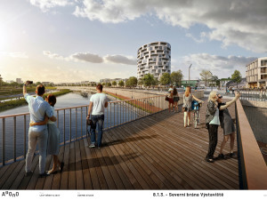 Vizualizace, které se objevily na úřední desce města, zobrazují plánovanou budoucnost levého břehu Vltavy.