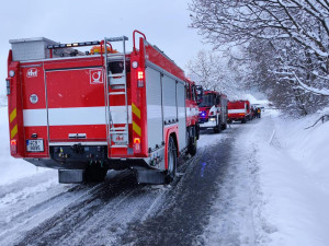 Nehoda autobusu u Nových Hradů.