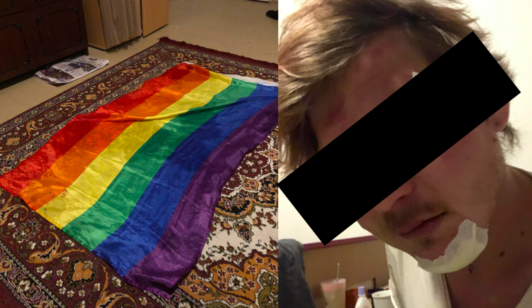 V Budějcích napadli mladíka kvůli duhové vlajce. Věc šetří policie