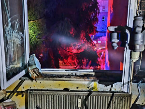 Na sídlišti začal od vánočního stromku hořet byt. Tři lidé se zranili