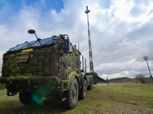 Do taktického experimentálního cvičení se zapojily i prostředky z 53. pluku průzkumu a elektronického boje. Autor: Jana Samcová